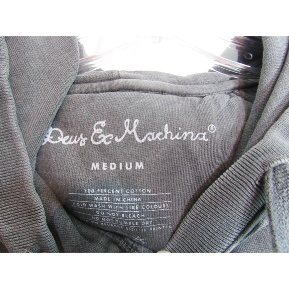 Deus Ex Machina Gray Long Sleeve Hoodie Size Medium EUC - Picture 4 of 4